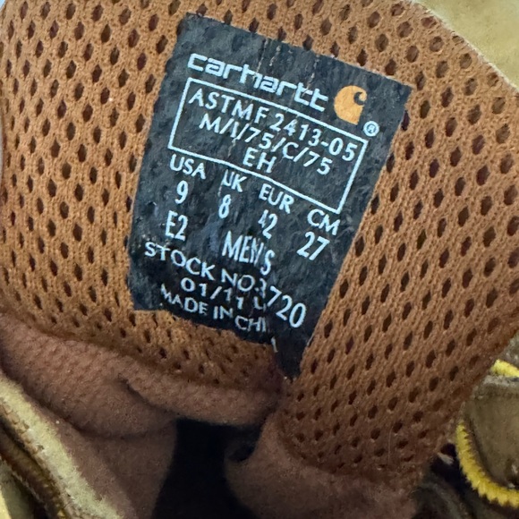 Carhartt Men's Discontinued Waterproof Tan Work Boots NWOT - Picture 7 of 9